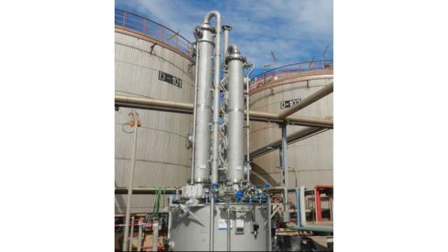 2-stage caustic scrubber for the removal of phenol