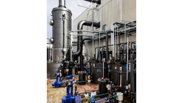 8 Trevi gas scrubbers for various toxic gases and 4 chemical storage tanks