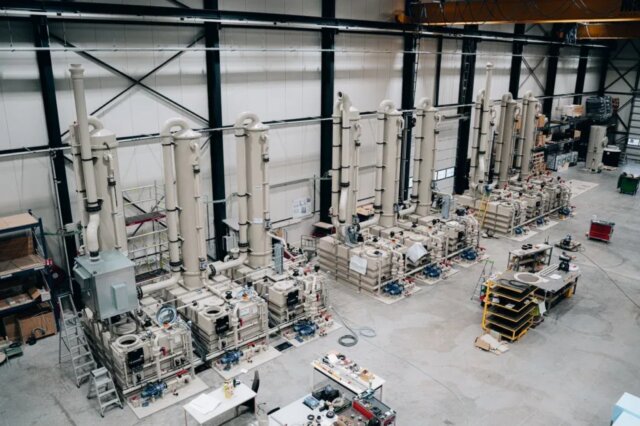 3 units of 3-stage ethylene oxide EtO/EO steriliser gas scrubbers in production at Teblick Plastic Constructions & Installations