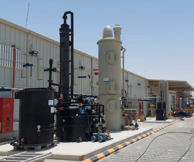 Trevi's Acid scrubber for the removal of volatile nitrogen compounds and ethelyne oxide and other epoxides