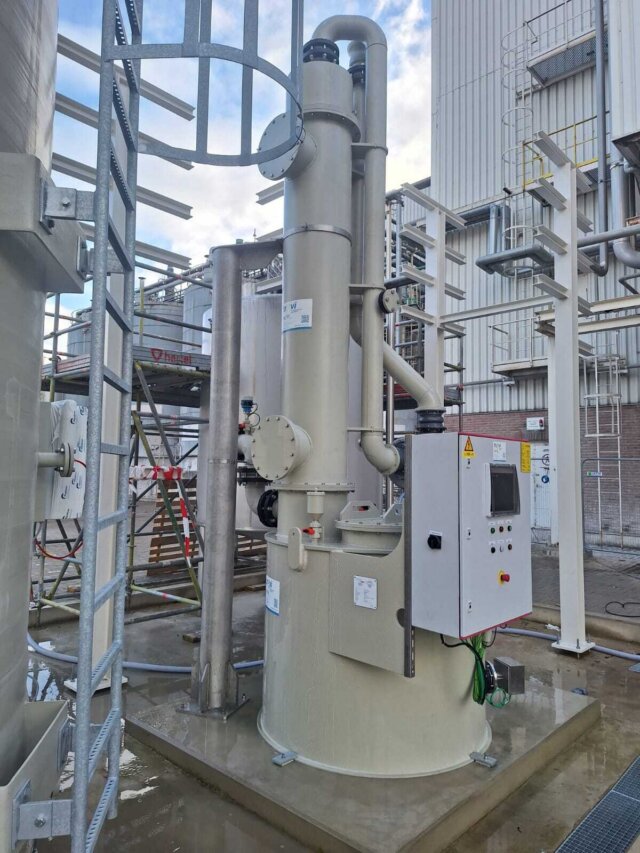Trevi's Acid scrubber for the removal of volatile nitrogen compounds and ethelyne oxide and other epoxides